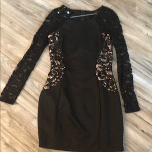 Women’s dress with sequins and lace